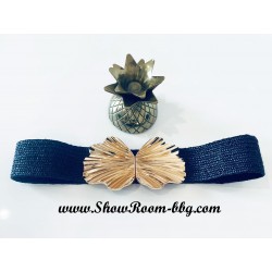 Ceinture élastique Leïla noire