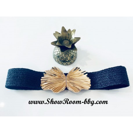 Ceinture élastique Leïla noire