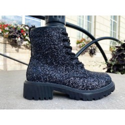 Boots Paillettes Noires