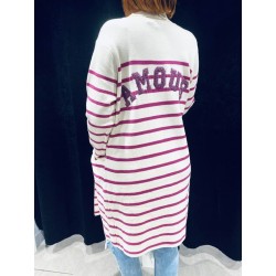 Gilet Amour Lilas