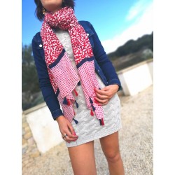 Echarpe Arabesque rouge