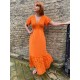 Robe Longue Bohême Mandarine