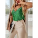 Top dentelle Vert