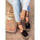Espadrille Lacet Cheville Noir