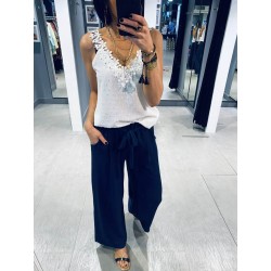 Pantalon Fluide Marine