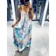 Robe à fines bretelles Tie and Dye jaune