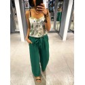 Pantalon Fluide Vert