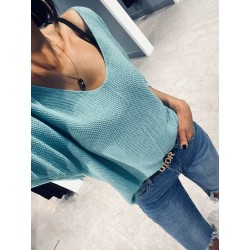 Pull chauve souris aqua