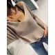 Pull chauve souris beige