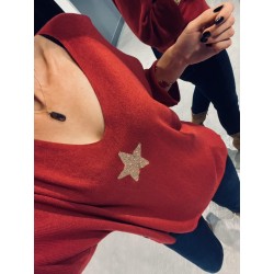 Mon petit pull basique étoile rouge