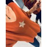 Mon petit pull basique étoile terracota