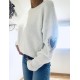 Pull blanc manches coeur strass