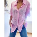 Chemise rose broderie Anglaise