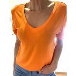 T-shirt uni orange