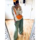 Pantalon gaz de coton kaki