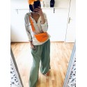 Pantalon gaz de coton kaki