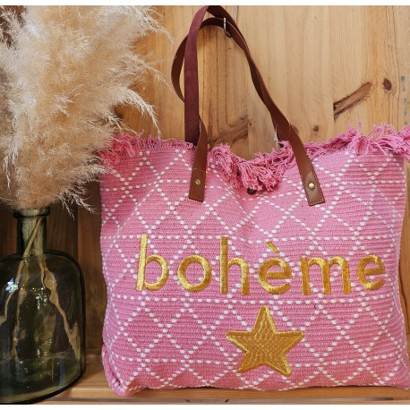 Sac Bohême rose