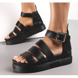 Sandales noires plateforme