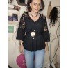 Chemise dos dentelle noire