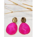 Boucles Lena rose fluo