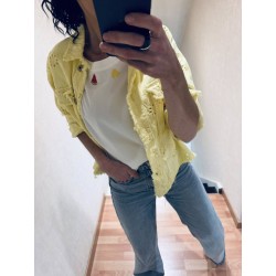 Veste en jeans Clara jaune