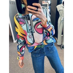 Pull chauve souris Picasso