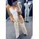 Pantalon zébré camel