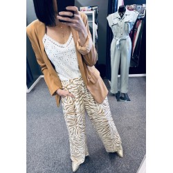 Pantalon zébré camel