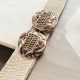 Ceinture Paille boucle dorée