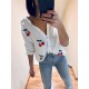 Chemise gaz de coton cerise rouge