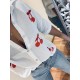 Chemise gaz de coton cerise corail