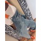 Salopette jeans bretelles orange