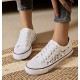 Baskets dentelle blanc