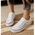 Baskets dentelle blanc