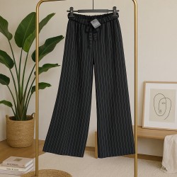 Pantalon fluide lignes noir- exclu live