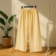 Pantalon gaz de coton jaune