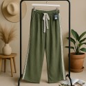 Pantalon gaz de coton kaki Louise