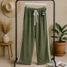 Pantalon gaz de coton kaki Louise