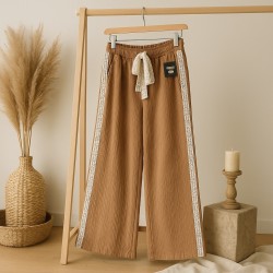 Pantalon gaz de coton kaki Louise