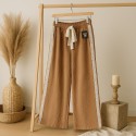 Pantalon gaz de coton camel Louise