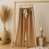 Pantalon gaz de coton camel Louise
