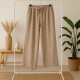 Pantalon gaz de coton kaki Louise