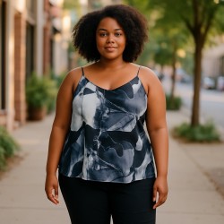 Top Tie and Dye noir Belle taille