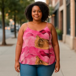 Top Tie and Dye rose Belle taille