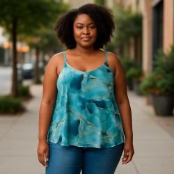 Top Tie and Dye bleu Belle Taille