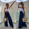 Pantalon viscose marine