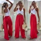 Pantalon viscose rouge