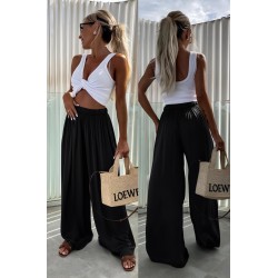 Pantalon viscose noir