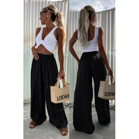 Pantalon viscose noir