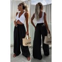 Pantalon viscose noir